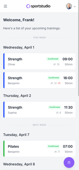 Sportstudio mobile app